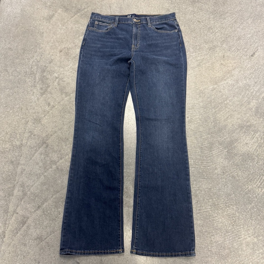 Women's Bootcut Jeans Dark Wash Mid Rise Stretch Size 10/30